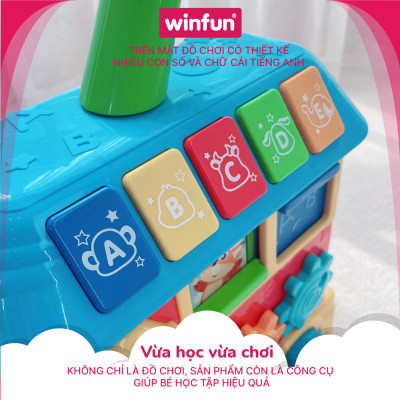 Xe tập đi trẻ em hình tàu hoả kết hợp xe chòi chân 2 trong 1 Winfun 0803