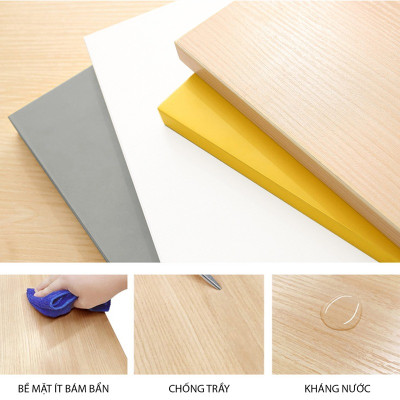 Bàn Làm Việc Màu Trắng Nhỏ Xinh Kèm 2 Ngăn Kéo Màu Trắng SIB Decor BLV45