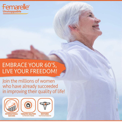 Femarelle Unstoppable - Thực phẩm BVSK dành cho phụ nữ hậu mãn kinh: hỗ trợ xương khớp, tăng dẻo dai cho mô và cơ, cải thiện giấc ngủ....