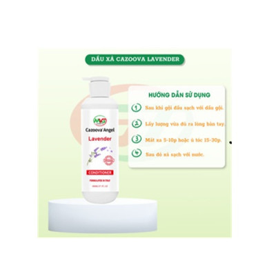 Dầu Xả Tóc, phục hồi tóc hư tổn, dưỡng tóc mềm mượt vượt trội Cazoova Lavender 800ML