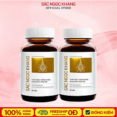 Combo 2 hộp viên uống Sắc Ngọc Khang vi tảo lục giúp đẹp da, chống lão hóa, ngăn ngừa nám sạm, tàn nhan hiệu quả
