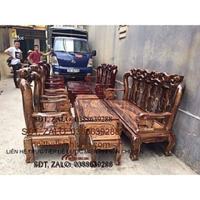 Bàn ghế tiếp khách đẹp gỗ Tràm tay 10 giá rẻ
