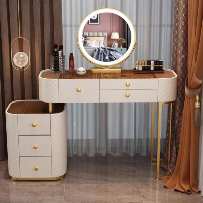 Hàng Siêu Cấp Bộ bàn phấn trang điểm 2 mặt kính họa tiết kim cương cao cấp  - Giá Tại Xưởng