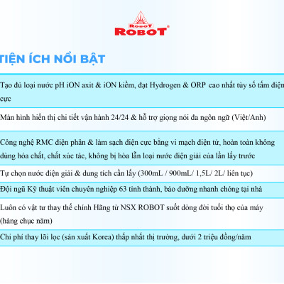 Máy Lọc Nước Điện Giải Ion Kiềm ROBOT IonPrince 1312 - Hàng Chính Hãng