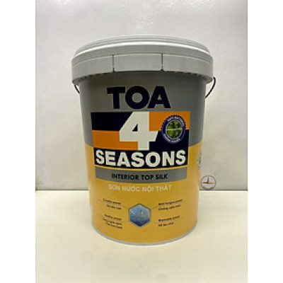 Sơn nước Toa 4 Season Top Silk dễ lau chùi nội thất màu xanh da trời 7411 _18L