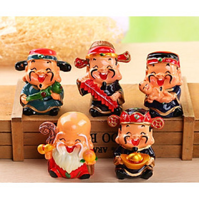 Bộ tượng 5 ông Thần Tài, Phúc, Lộc, Thọ - Hàng chính hãng