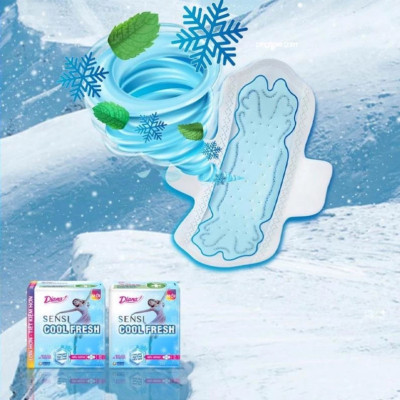Combo 4 Băng vệ sinh Diana Sensi Cool Fresh siêu mỏng cánh gói 20 miếng