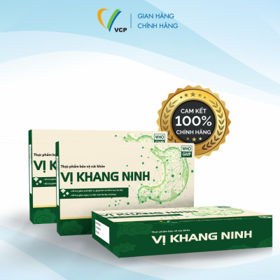 [COMBO 3 Hộp] TPBVSK Viên Uống Dạ Dày Vị Khang Ninh - Hỗ trợ giảm acid dịch vị, giúp bảo vệ niêm mạc dạ dày - Hỗ trợ giảm nguy cơ viêm loét dạ dày tá tràng - Hộp 30 viên