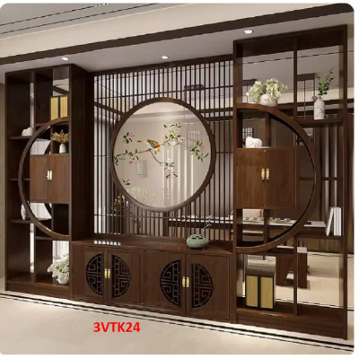 Vách ngăn phòng khách nhà bếp, Tủ kệ vách ngăn phòng 3VTK24