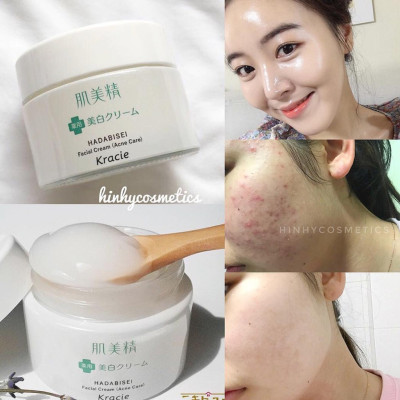 Kem Dưỡng Ẩm Ngăn Ngừa Mụn Kracie Hadabisei Facial Cream Acne Care (50G)