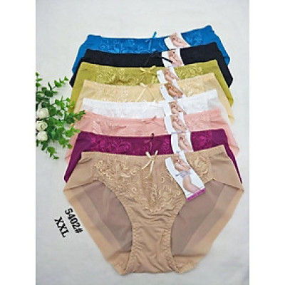 Combo 5 quần lót ko viền  có ren trước size fom to xxl (MS5402)