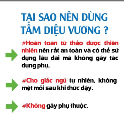 Tâm Diệu Vương - Dưỡng Tâm - An Thần - Giảm Stress - Giảm Lo Âu - Hộp 100 viên