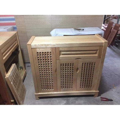 Tủ giày gỗ Sồi Nga 100cm