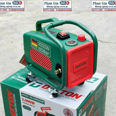 Máy Rửa Xe Dekton DK-CWR3000F - Công Suất 3000W - Có Chỉnh Áp, Bánh Xe Đẩy - Motor 100% Dây Đồng