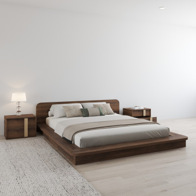 HAPPY FURNITURE , Giườngngủ NOAH , GNG_254 GNG_255 GNG_256 GNG_257 , 222cm x 16cm DxC