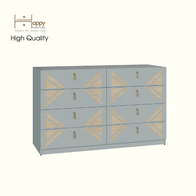 [Happy Home Furniture] CHARIS, Tủ lưu trữ 8 ngăn kéo, 128cm x 45cm x 78cm ( DxRxC), THK_119