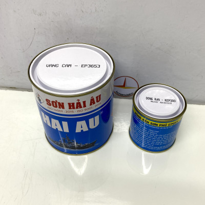 Sơn Epoxy Hải Âu màu vàng EP653 1L/Bộ