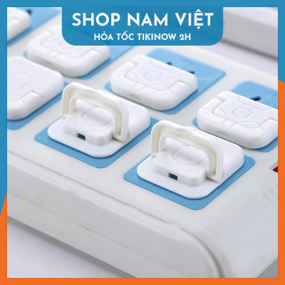 Set 10 Bịt Ổ Điện Chống Giật, Miếng Chặn Ổ Điện Chống Cháy Bảo Vệ An Toàn Cho Bé - Chính Hãng NAVIVU