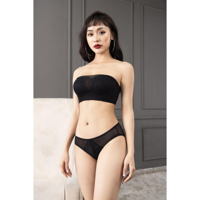 Quần Lót Nữ LUPERI LU3QL724 Lưới Phối Ren Thái Cạp Vừa Dáng Bikini Mềm Mịn, Co Giãn, Không Lằn Mông, Kháng Khuẩn, Khử Mùi