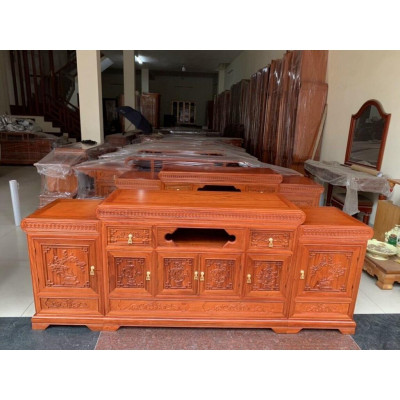 Kệ tivi gỗ hương đá dài 2m2