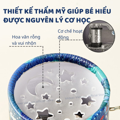 Hộp nhạc mini dây cót cho bé mideer Hand Crank Music Box