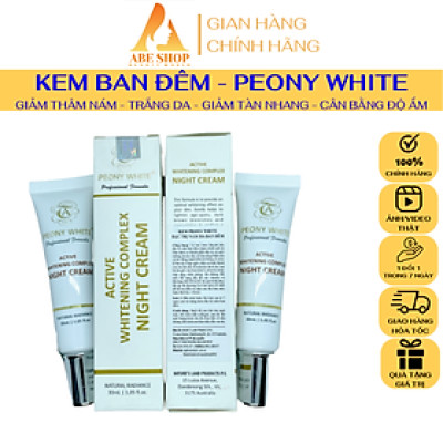 Kem PEONY WHITE NIGHT CREAM - Trắng Da - Làm Đều Màu - Giảm Tàn Nhang - Xóa Thâm Nám Ban Đêm 30ml
