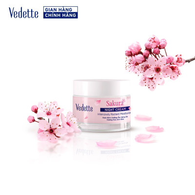 Hàng mới - Kem đêm Dưỡng Ẩm Sáng Da Vedette Hương Hoa anh đào 50ml (TPM303)