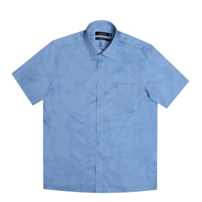 Áo sơ mi nam KHATOCO ngắn tay họa tiết A1MN468T2-CNIN578-2608-N