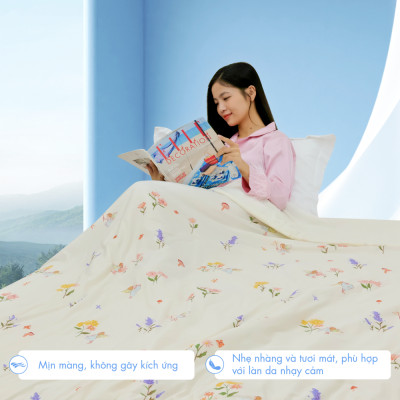 [CHĂN HÈ MÁT LẠNH] Mền lạnh I Cool Advance NIN House NM8032 2mx2m2 | Chăn chần bông Ice Silk, Chăn điều hoà nhiều độ