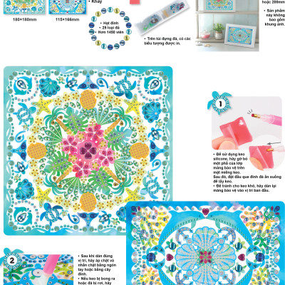 Đồ chơi thủ công - Tranh đính đá kiểu Hawaii