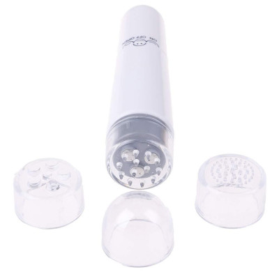 Máy mát xa mini máy cầm tay (Tặng Kèm Pin AA) massage dạng bút điện mát xa mắt 4 đầu (10x2,5cm) 
