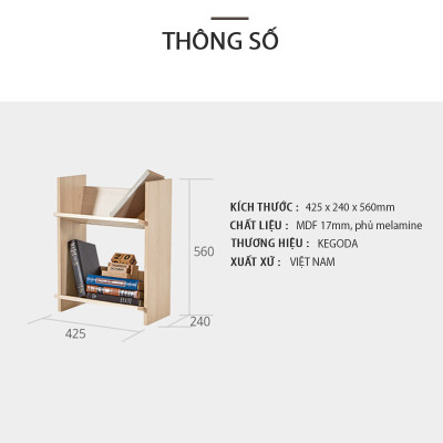 Giá Để Sách, Tạp Chí Mori 2 Tầng Thương Hiệu KEGODA KGD03