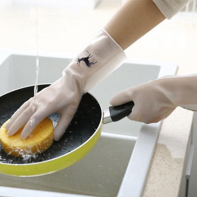 Găng Tay Cao Su Trắng Con Hươu, Rửa Chén Bát, Giặt Giũ, Vệ Sinh Nhà Cửa, Tiện Dụng An Toàn Đôi Tay. TakyHome 5800