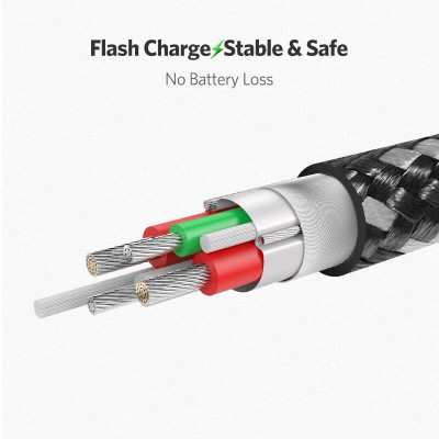 Ugreen UG50380US271TK 0.5M màu Đen Cáp sạc truyền dữ liệu USB 2.0 sang MICRO USB 4A võ hợp kim kẽm - HÀNG CHÍNH HÃNG