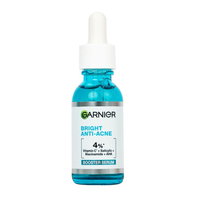 Dưỡng Chất Garnier Giảm Mụn Sáng Da Skin Naturals Bright Complete Anti-Acne Booster Serum30ml
