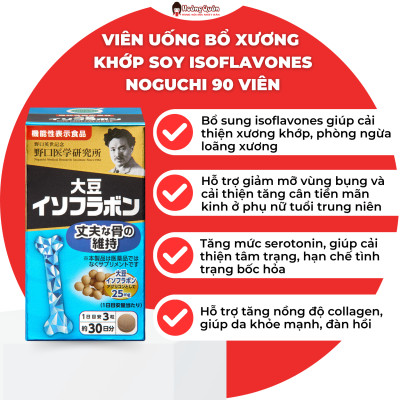 Viên Uống Bổ Xương Khớp Soy Isoflavones Noguchi 90 Viên