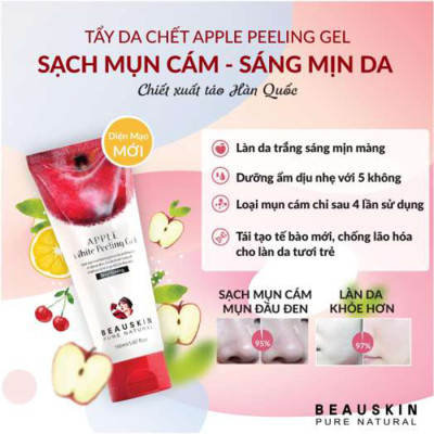 Tẩy da chết táo đỏ sáng da, sạch mụn cám Beauskin Apple Peeling Gel Hàn Quốc 150ml