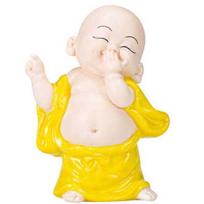 Tượng Chú Tiểu Gốm Hoan Hỉ Decor Trang Trí Nhà_ Hàng Chính Hãng