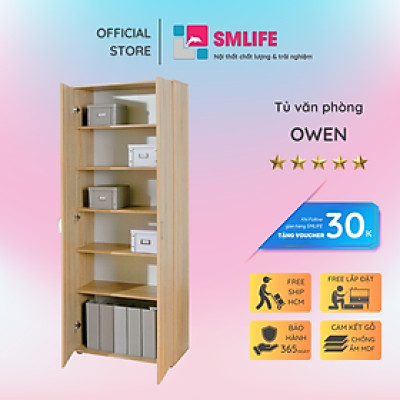 Tủ để tài liệu bằng gỗ thiết kế hiện đại SMLIFE Owen