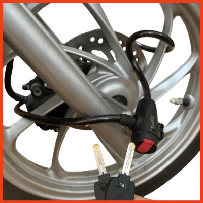 Ổ khóa dây cáp ZORO 100cm chìa dẹp - công nghệ Mỹ - khóa xe đạp - khóa xe máy - khóa vật dụng - hàng chính hãng