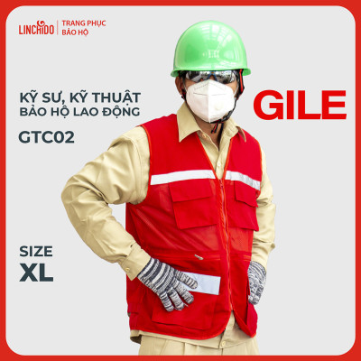 Áo Gile Bảo Hộ Lao Động Vải Thành Công Cao Cấp Dành Cho Kỹ Sư, Kỹ Thuật Mã GTC02