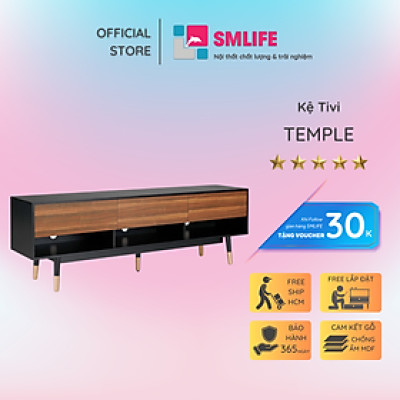 Kệ TV phòng ngủ bằng gỗ công nghiệp SMLIFE Temple