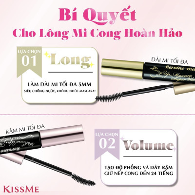 Mascara Chuốt Mi Dày Và Rậm Lông Mi Chống Trôi Kissme Heroine Make (Không Vỏ Hộp)