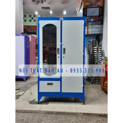 Tủ sắt sơn tĩnh điện giá rẻ 1m6x90cm Đại Thành màu tím