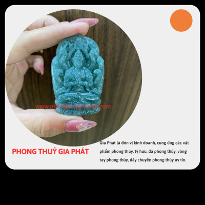 Mặt dây chuyền thiên thủ thiên nhãn lam ngọc loại A|phongthuygiaphat