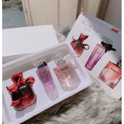 Sản phẩm dụng cụ làm đẹp  cho bạn gái - Combo  3 chai nước hoa thủy tinh nữ cao cấp 25ml / 1 , hộp đựng sang trọng ,lịch sự  có thể dùng làm quà tặng 