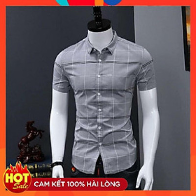 Áo Sơ Mi Nam Ngắn Tay Caro Thời Trang Cao Cấp PONIVA Chất Vải Cao Cấp Mềm Mại Thấm Hút Mồ Hôi Tốt