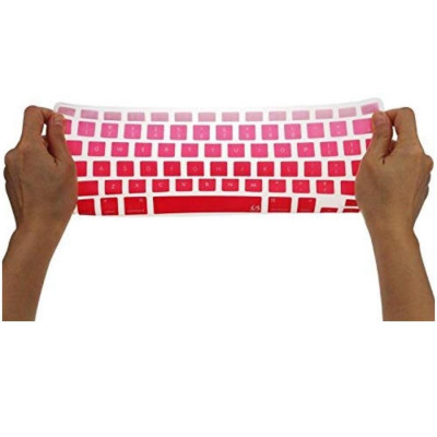 Tấm phủ bàn phím cho Macbook bằng silicon chống nước tuyệt đối màu Gradient Red