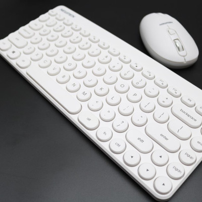Combo phím và chuột không dây siêu đáng yêu NEWMEN K928 White _ Hàng chính hãng