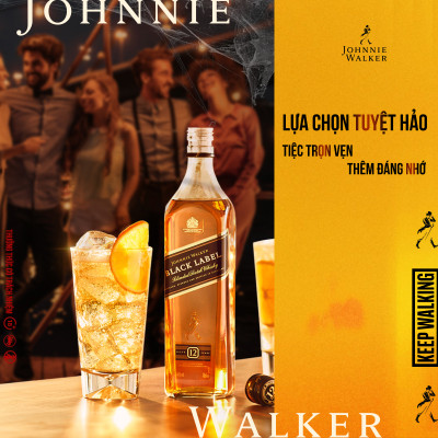 Rượu Johnnie Walker Black Label Blended Scotch Whisky 40% 750Ml [Không hộp]